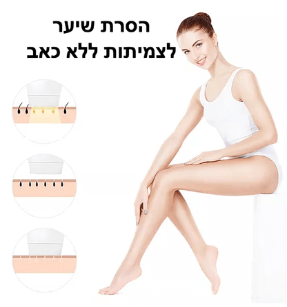 SilkX™  מכשיר לייזר ביתי להסרת שיער ללא כאב – 5 רמות להתאמה אישית מושלמת