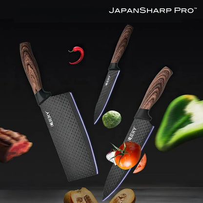 JapanSharp Pro™ - סט סכינים יפני מקצועי לשף חדות ודיוק יפני