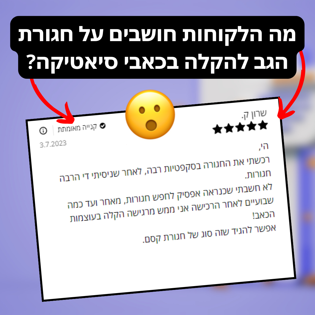 חגורת גב | מבצע חסר תקדים | לשבוע הקרוב בלבד