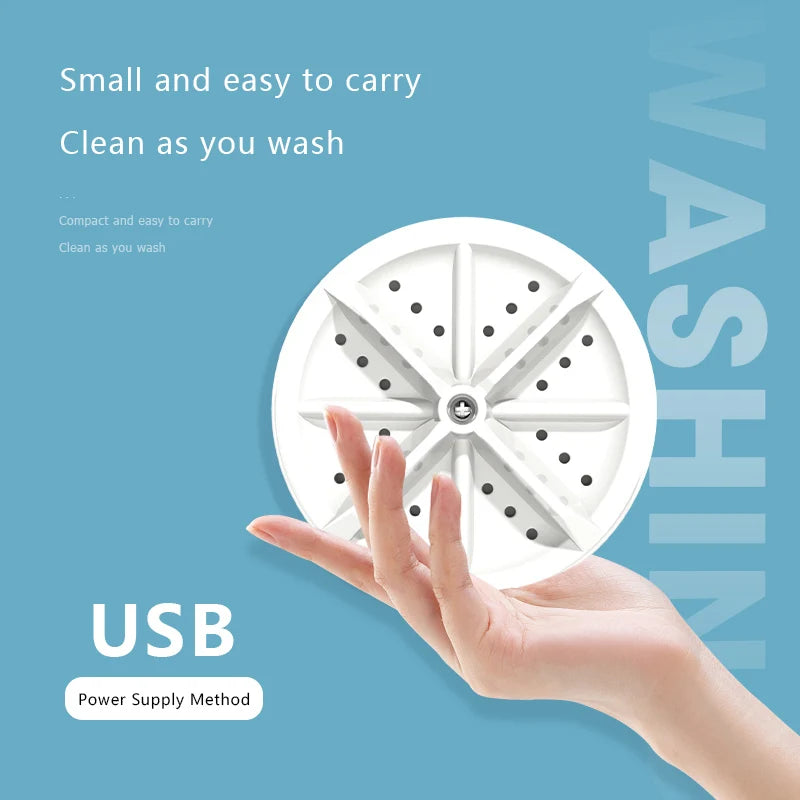 USB  Travel Washer  Washing Air Bubble Machine Ultrasonic Rotating Turbine Washing  Machine for Socks Underwear Wash Dishes