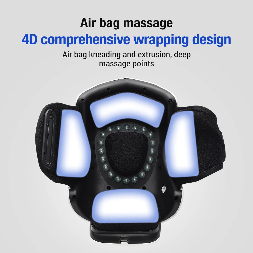 Smart Hot Compress Knee Relaxing Massager Knee Cap Treasure Laser Infrared Elbow Shoulder Massager Relive Joint Pain Stiffness