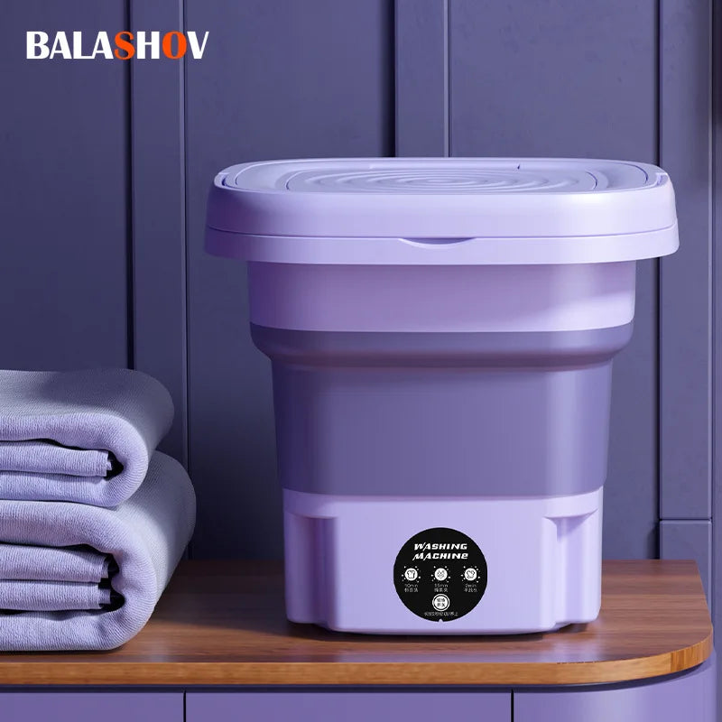 Folding Washing Machine Bucket for Clothes Socks Underwear Cleaning Washer Portable Small Travel Washing Machine EU/US PLUG