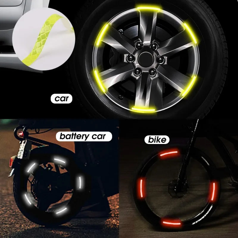 GlowWheels - סט מדבקות זוהרות לגלגלי הרכב